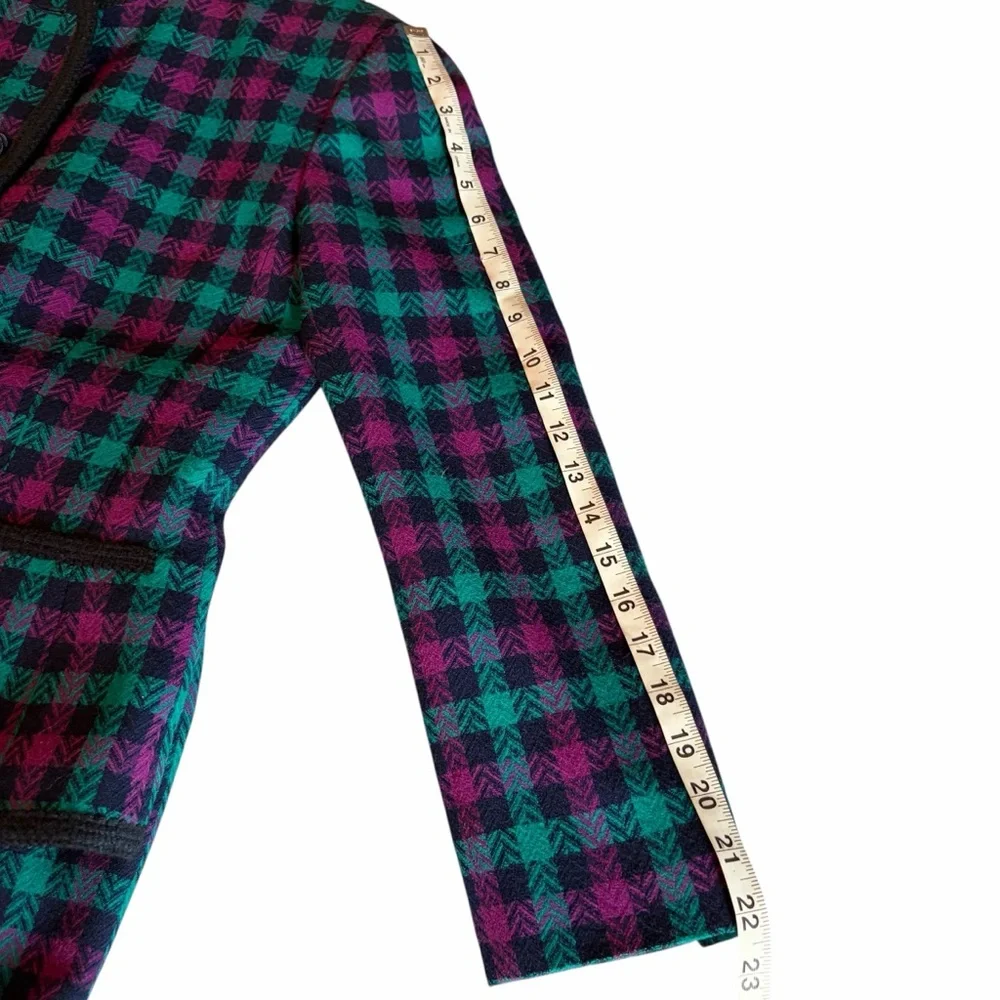 PENDLETON VINTAGE 100% WOOL BLAZER & SKI SKIRT SET SIZE 10 PETITE - Picture 5 of 10